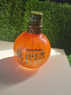 Empty Decorative Pumpkin Captain Morgan Bottle